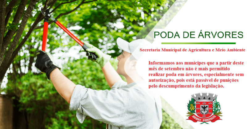 ENCERROU O PERÍODO PARA REALIZAR PODAS